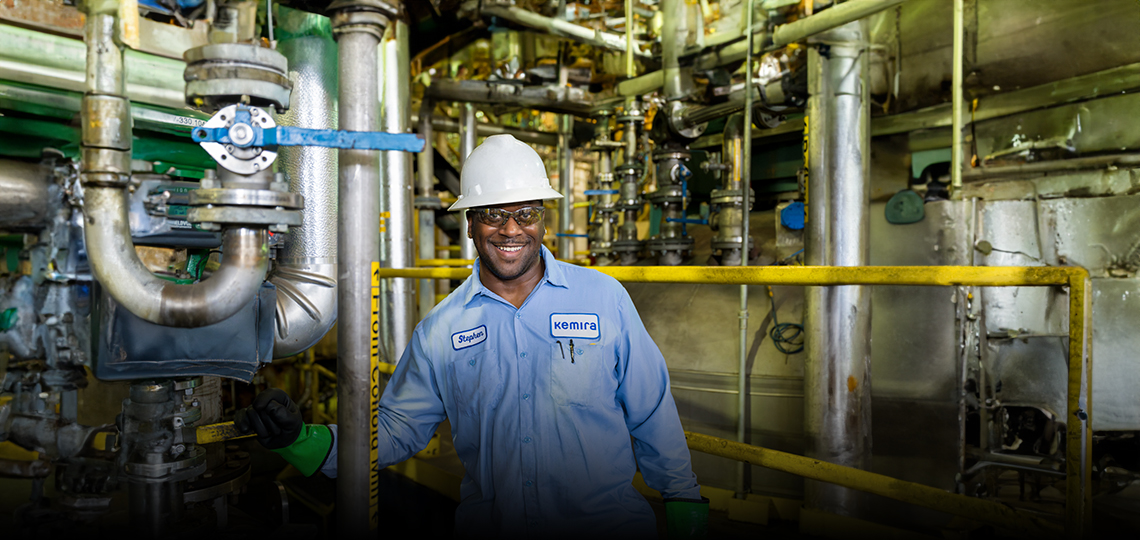 A manufacturing employee at a plant.